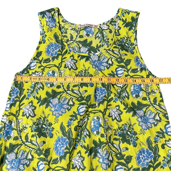 Dress Addict Cami Tank Top NWT Womens S Green Floral Light Cotton Boho Fairy - Picture 9 of 10